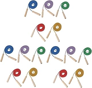 15 pcs kids jumprope skipits for kids fitness jump rope jump rope workout kids skipping rope jump ropes for fitness jumping rope wooden handle student adjustable Bamboo drawstring INOOMP