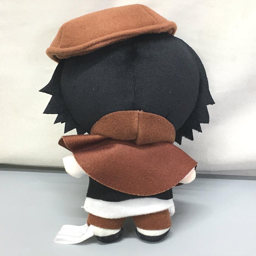 6PCS BSD Chuuya Nakahara Figure BSD Dazai Keychain 7.88'' Anime Ranpo Edogawa Mini Hug Pillow Cushion Sofa Decoration