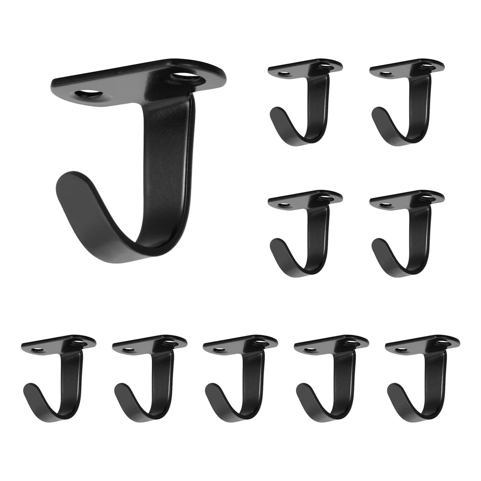 Pexlor 2C 10Pcs Stainless Steel Screw Mounted Ceiling Hook, Under-Shelf Heavy Duty Hanger(2C)