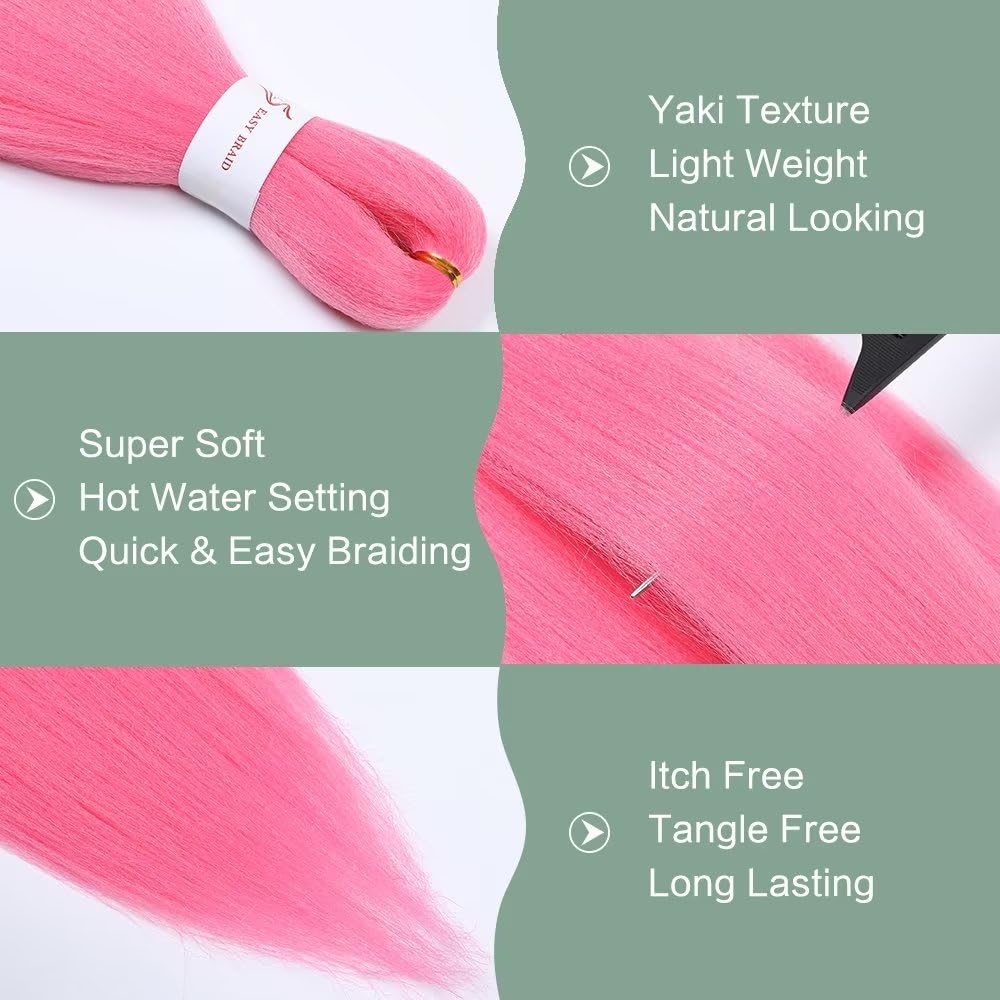 YDDM Capelli Per Treccine Africane Morado Extension Treccine Texture Yaki Easy Install per Principianti 32 Pollici 3 Pezzi Capelli Leggeri e Naturali per Box Braids, Twist e Crochet — view 22