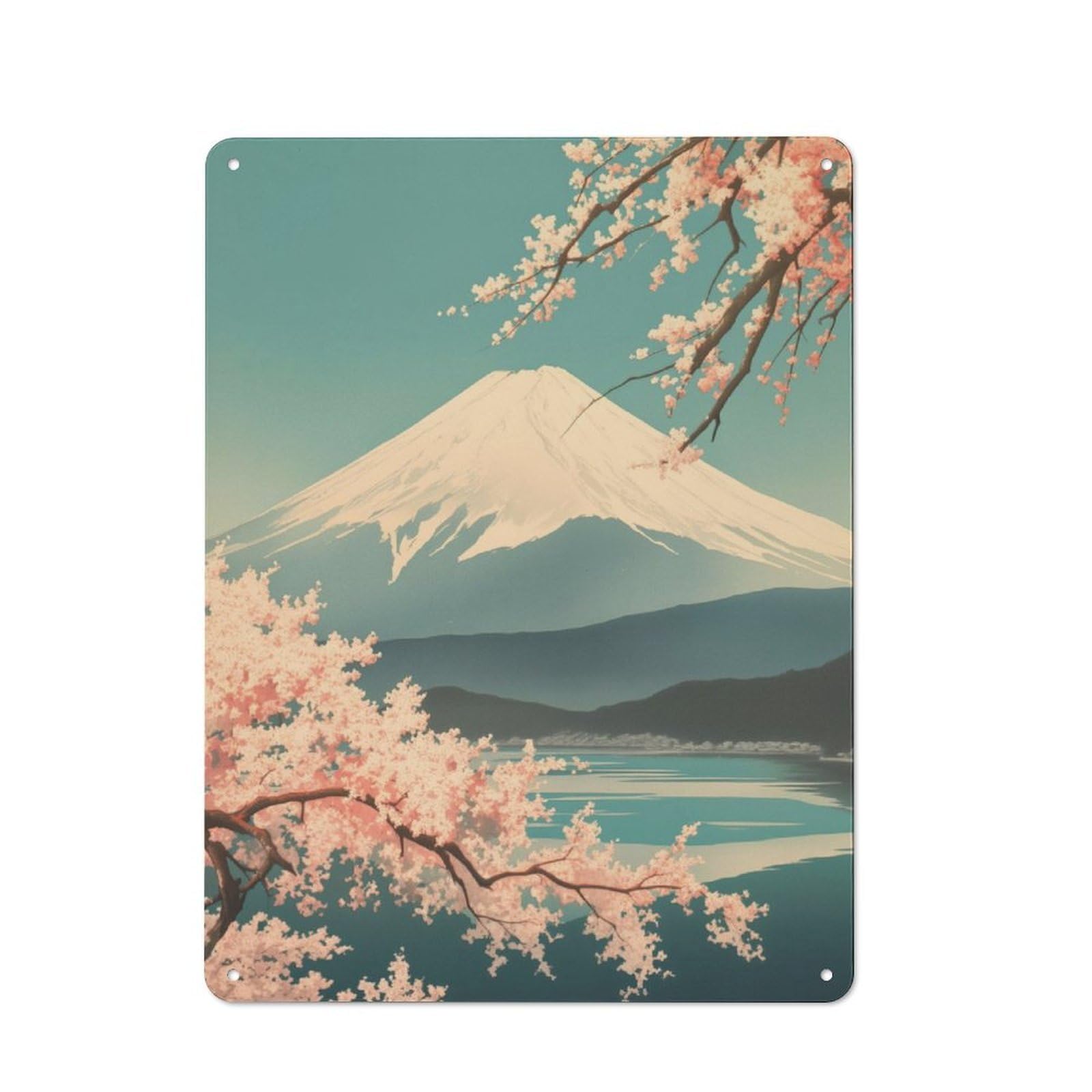 Junmoney Vintage Soft Mt Fuji Art Retro Printed Metal Sign 40X30cm For Garage Or Workshop, For Garage, Workshop And Man Cave Decoration