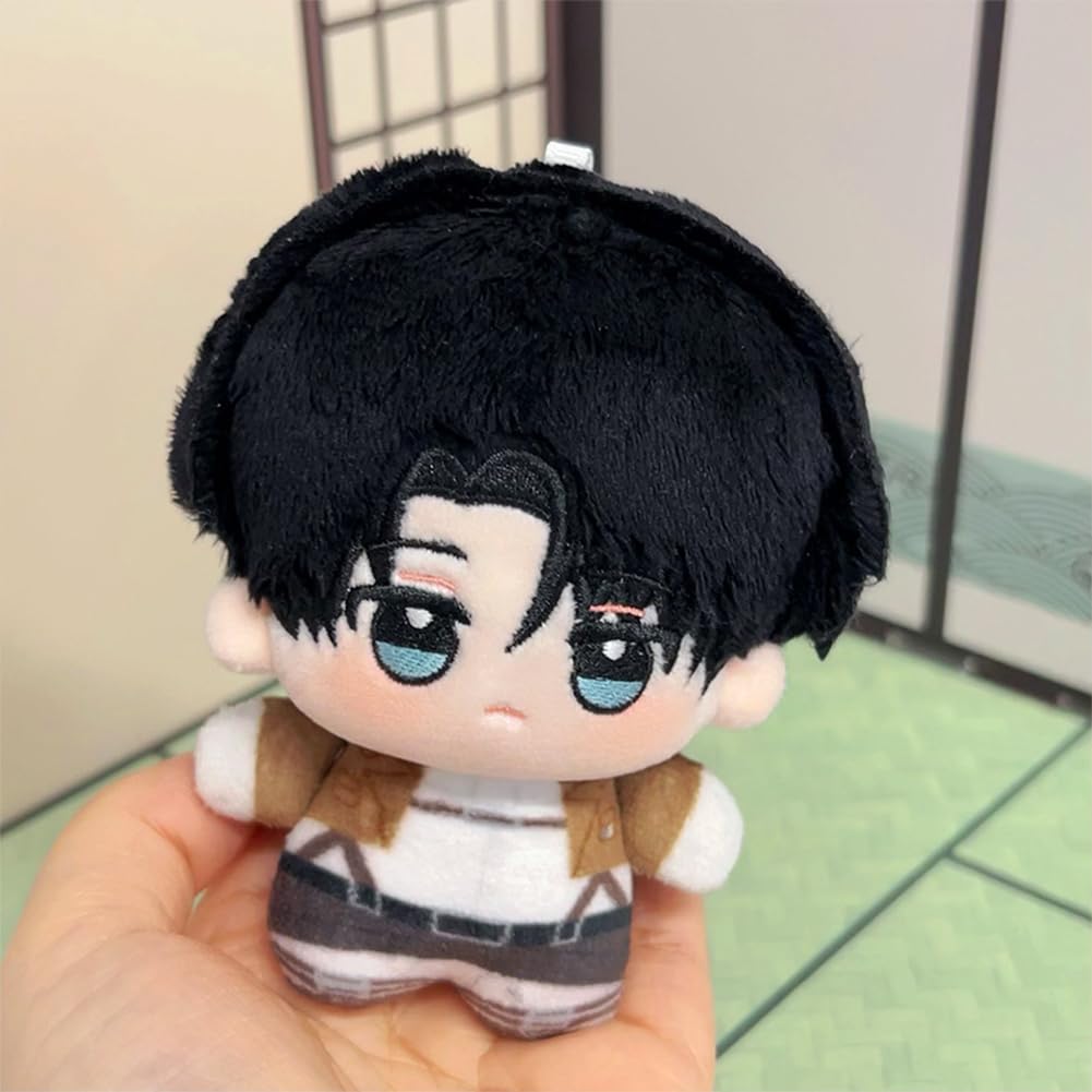 Zhongkaihua Anime-Plüschfigur Levi/Zoe Hans/Eren Jaeger, weich, gefüllt, Anime-Schlüsselanhänger, Tasche, Rucksack, niedliche Anhänger, Dekorationen, Sammlerstücke, Geschenke, 10 cm