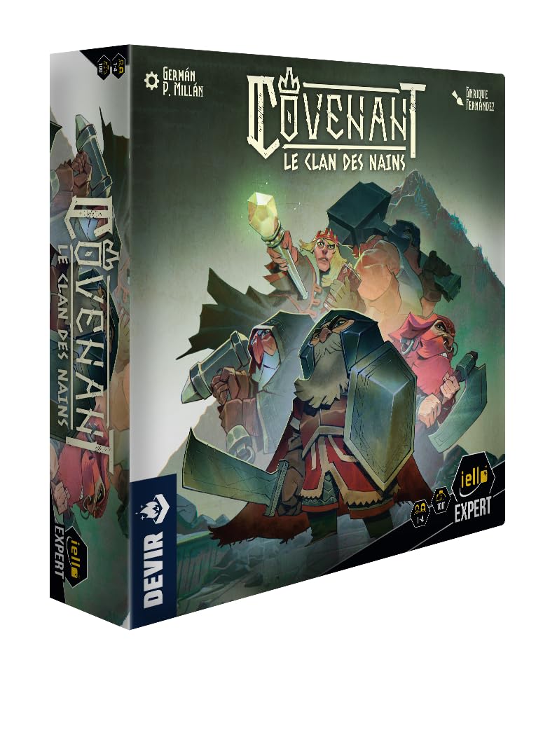 Iello Expert - Covenant : Le Clan des Nains - Placement Ouvriers Fantasy - 1-4 Joueurs - 14+ Ans - 100 Min - Version Française