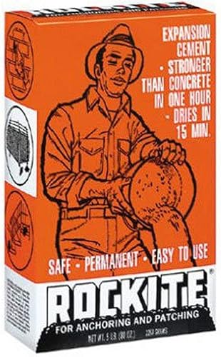 Hartline 10006 Rockite Cement 15 Min 5 Lb, Sin Tamaño, Blanco, 80 onzas