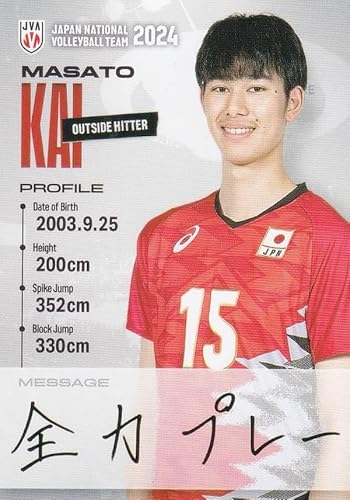 【RG75 甲斐優斗 (レギュラーカード) 】 バレーボール男子日本代表 2024 トレーディングカードのサムネイル