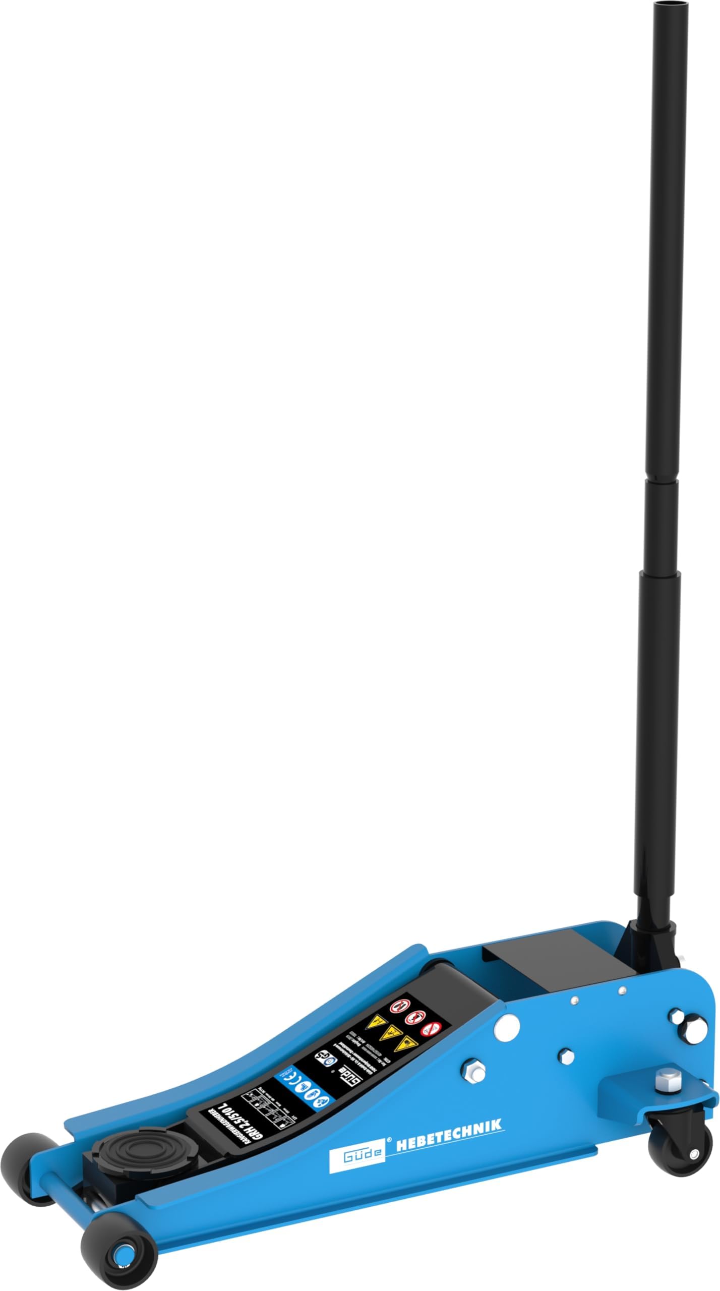 Güde GRH 2,5/510L Rangierwagenheber - 2,5 Tonnen Hubkraft, 10 Zentimeter Lastteller-Durchmesser, min. 8 bis max. 50,8 Zentimeter Hubhöhe, Doppelzylinder System, besonders niedrige Unterfahrhöhe