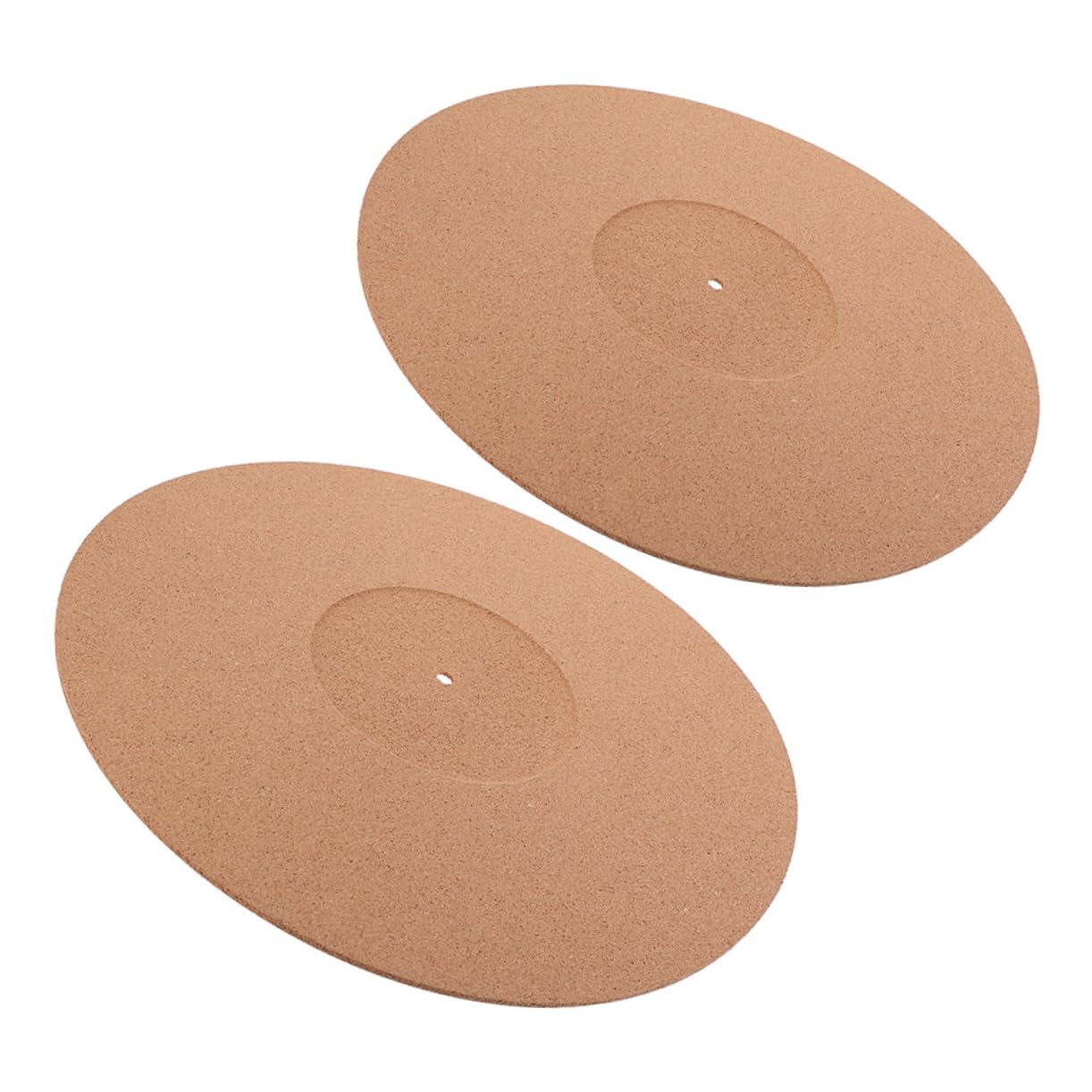ERINGOGO 2pcs Vinyl Recorder Mats Cork Turntable Mat Anti-static Record Player Mat for Vinyl Records