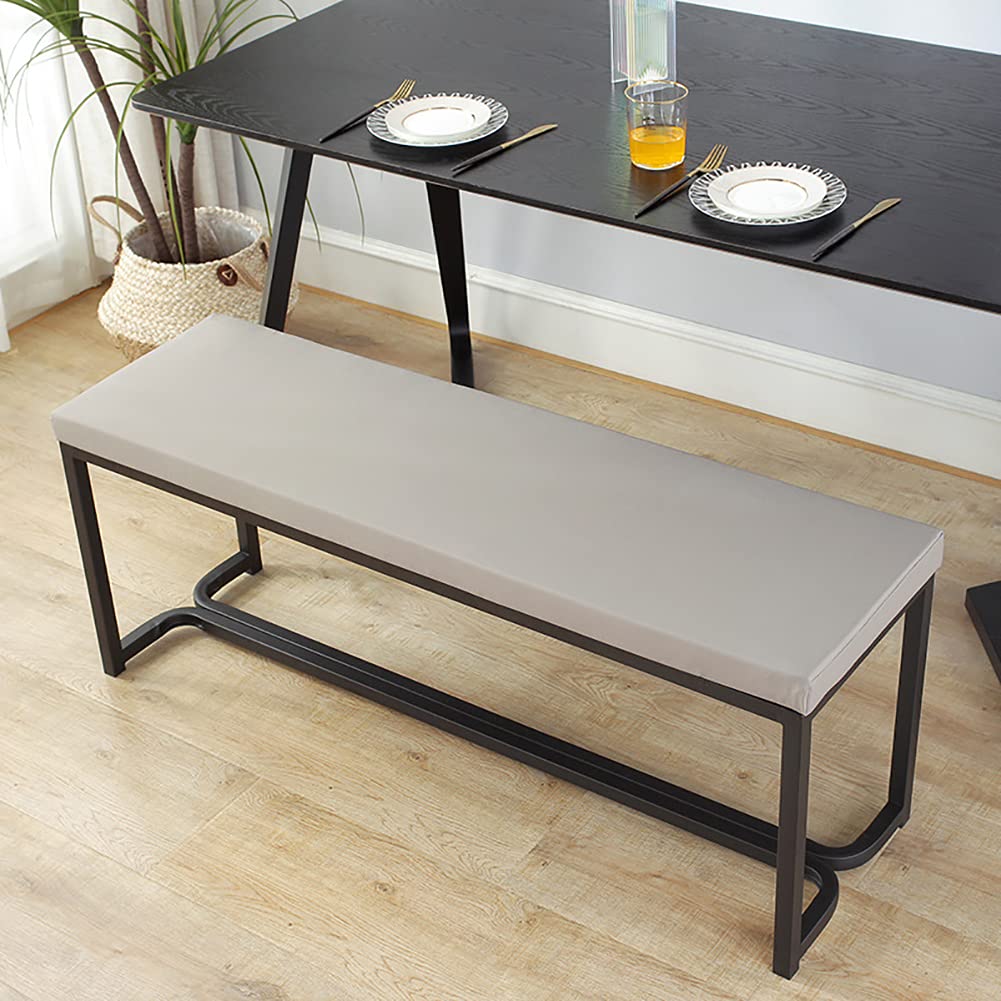 Cojín de asiento de banco de 5 cm de grosor, antideslizante con parte inferior de fijación, almohadilla de esponja para silla de estar, sofá de madera, jardín o tumbona