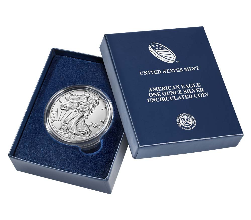 2017 W Silver Eagle 2017 W Silver Eagle Burnished W Mint Mark $1