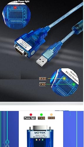 Miniatura 2 de UTEK UT-8801 Convertidor USB a RS-232 de 1,5 M de longitud ver2.0 (1 puerto USB a convertidor serie RS-232 con protección ESD)