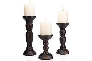 Rustic Farmhouse Candle Holders Set of 3