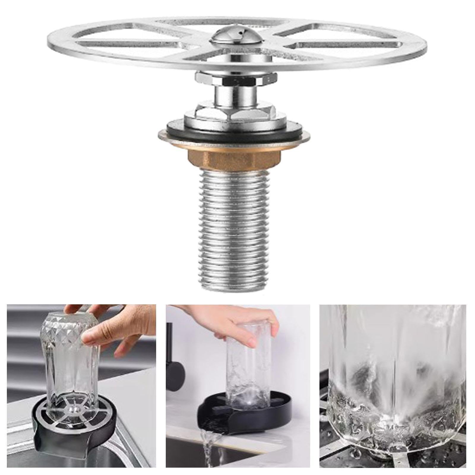 Enjuagador de Vasos, Limpiador de Vasos, Lavavasos, Accesorios para Fregaderos de Cocina, Accesorio Limpiador de Vasos, Limpiador de Botellas para Coc, Regular