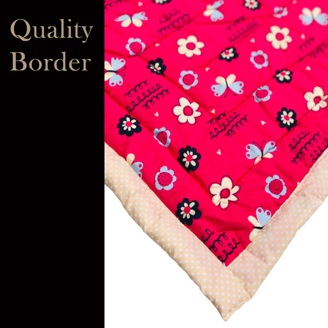 RURIBOSY |Bedding Mattress for Cotton, Baby Sleeping Bed Set Godari Baby Cradle |Sleeping Mat |Multi Purpose Cushioned Bed |Baby Bed for 0 to 2 Years. 1