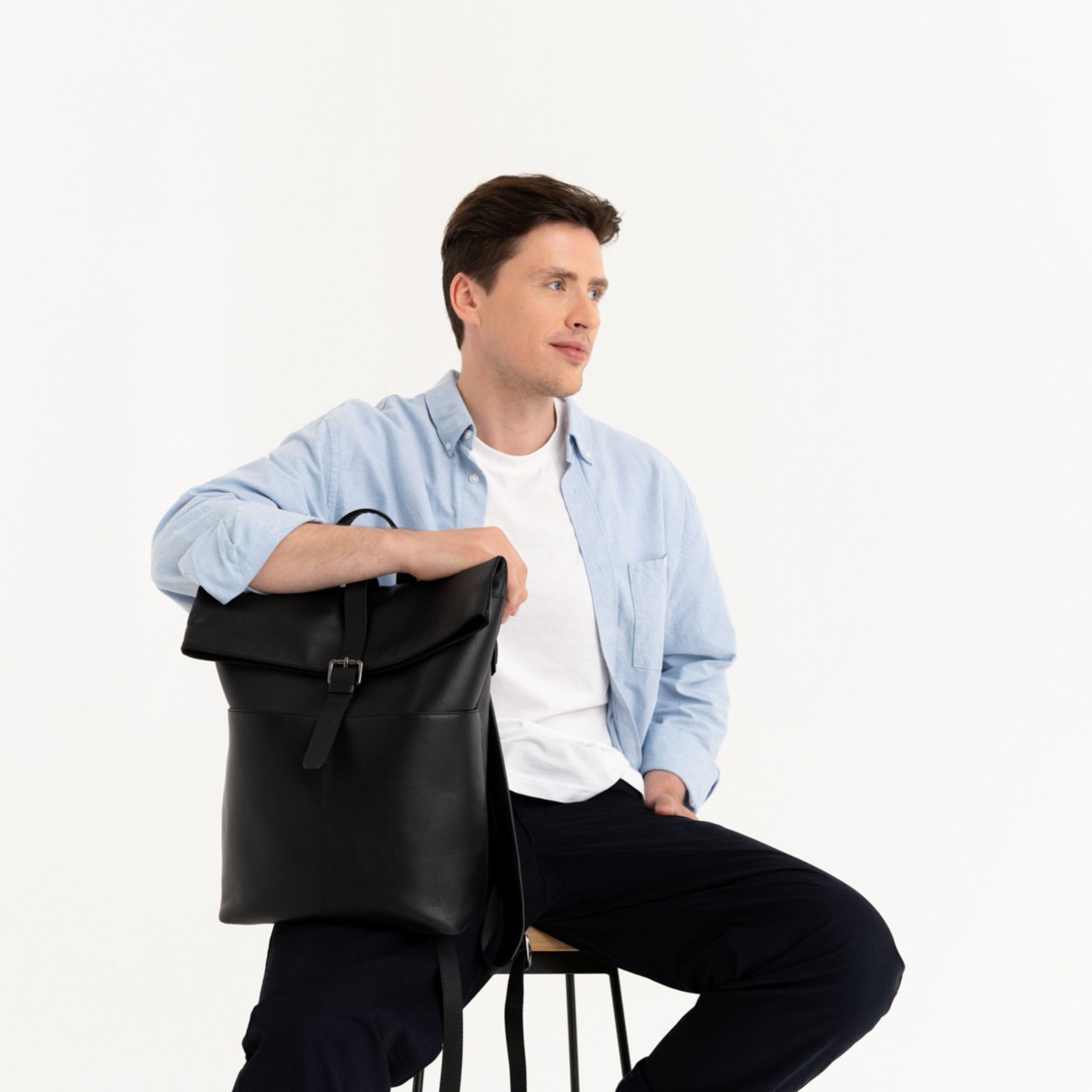 Berliner Bags Zaino Finn, Zaino Porta Laptop 14” Unisex, Rucksack Premium per Uomo e Donna – Nero