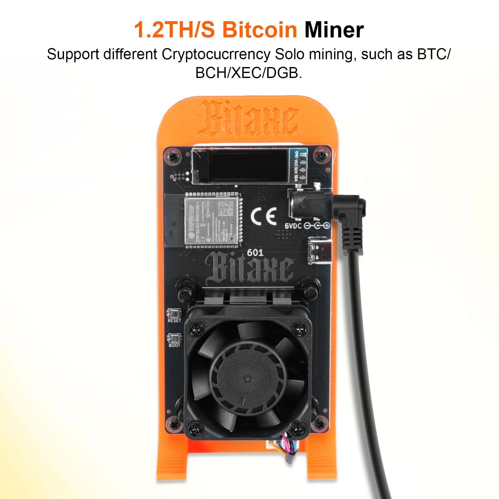 RUIZHI 1.2TH/S Bitcoin Miner Lottery Miner BXT Gamma 601 Solo Lottery  Machine con Chip BM1370 Asic y Fuente de alimentación 2.4G WiFi 18W  Bitcoins Mining Machine BTC Silencioso : Amazon.es: Informática