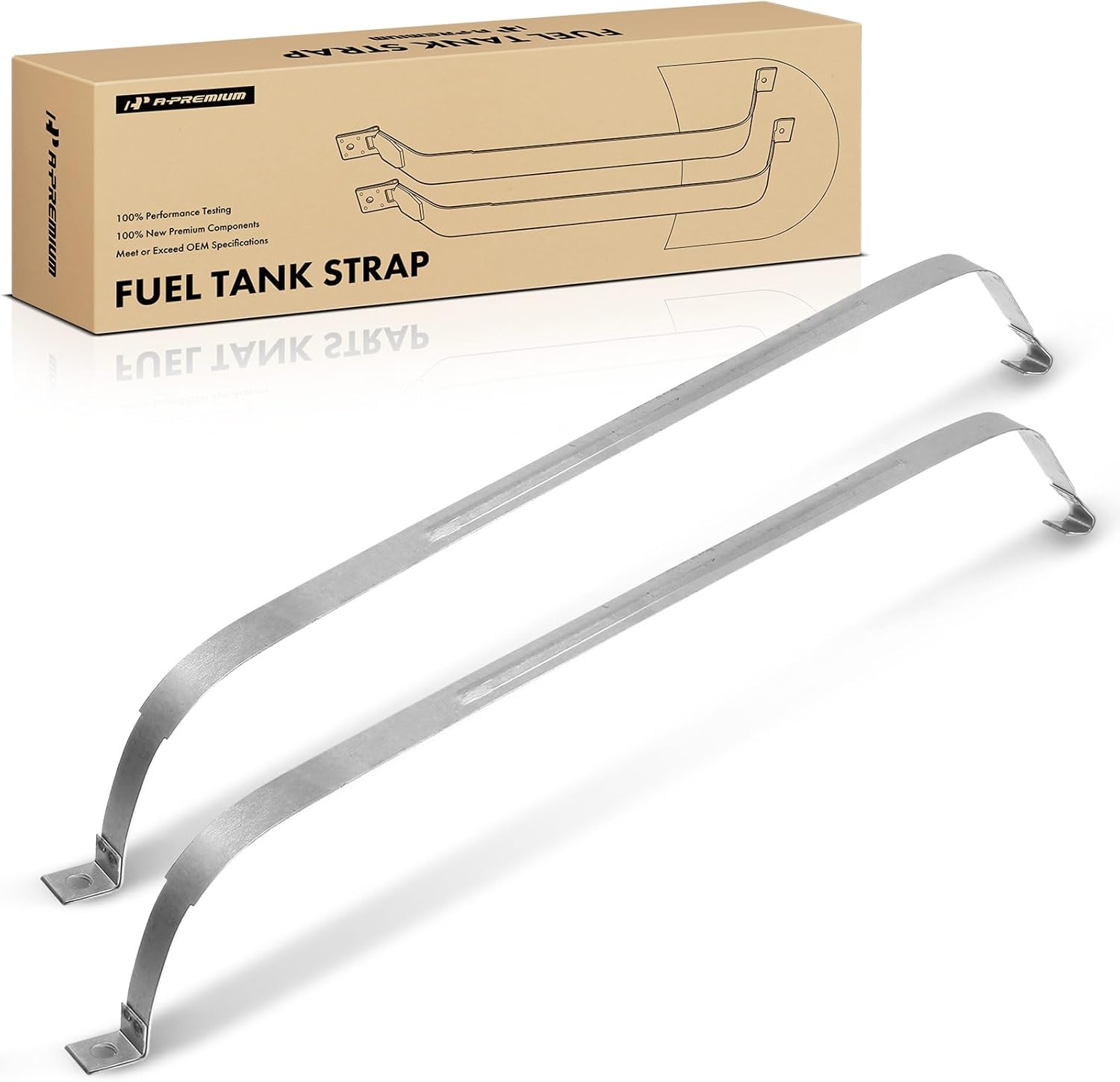 A-Premium Fuel Tank Straps Compatible with Buick Gran Sport Skylark Special Chevrolet Impala Malibu Caprice Oldsmobile Pontiac LeMans Tempest 2-PC Set