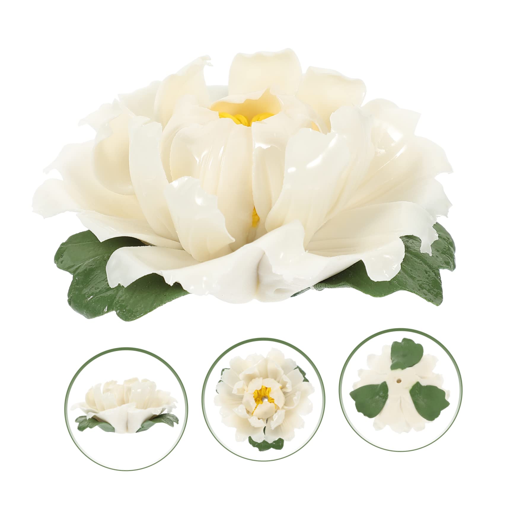 IMIKEYA 4piezas Censer De Diseño De Peonía para Aromaterapia Soporte para Incienso De Mesa Decoración Elegante para y