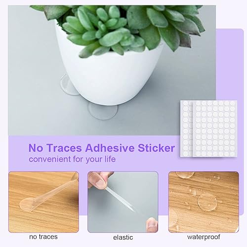 Miniatura 3 de Masilla adhesiva extraíble de doble cara, sin rastros, adhesiva, adhesiva, impermeable, para pared, metal, vidrio, madera de cerámica (280 unidades,