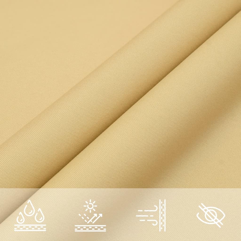 Tenda parasole triangolare, 3,5 x 3,5 x 4,9 m, per giardino, colore sabbia