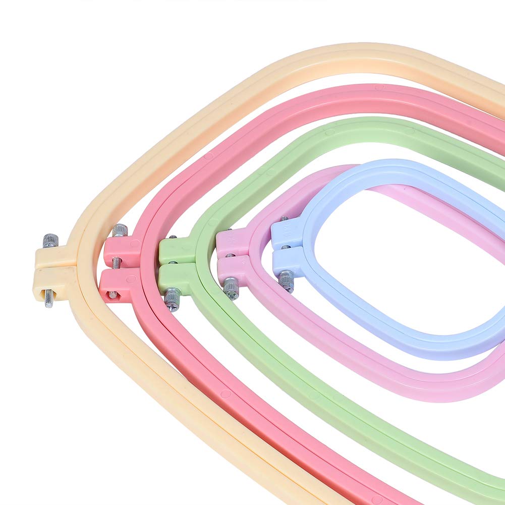 Set Di 3 Telaietti Per Punto Croce - Quadrati, Regolabili, Colorati - Foto 13