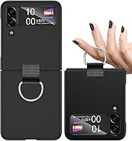 Vista 28 de AICase para Samsung Galaxy Z Flip 7 Funda Transparente con Anillo, [Anti-Amarilleo] Funda Ultradelgada de Ajuste Estrecho de PC Duro Transparente