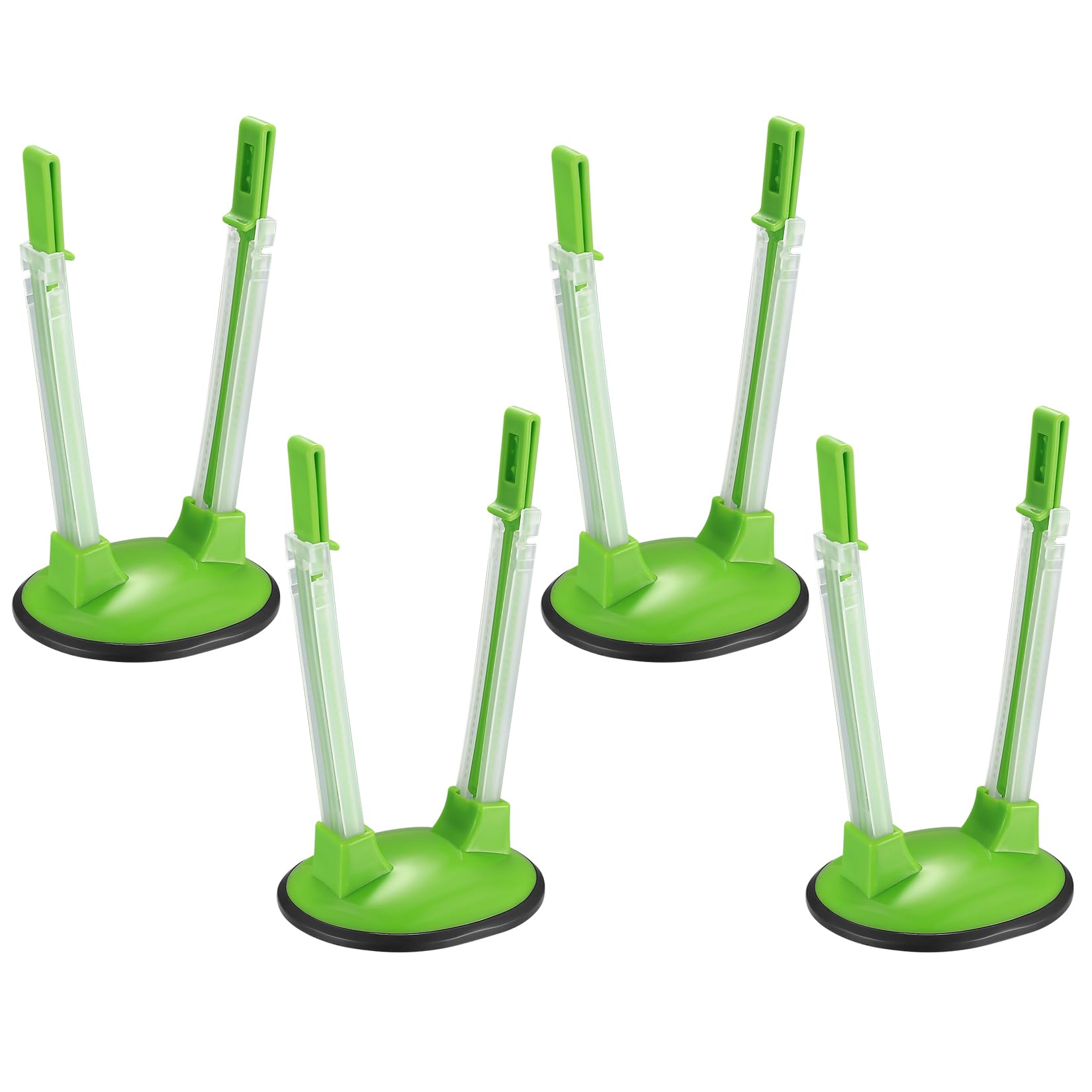 4 Pcs Baggy Rack, Freezer Bag Holder Stand, Adjustable Food Storage Holders, Plastic Food Prep Bag/Zip Lock Bag Holder Stand, for Food Meal Prep Bag, Kitchen Gadget (4)