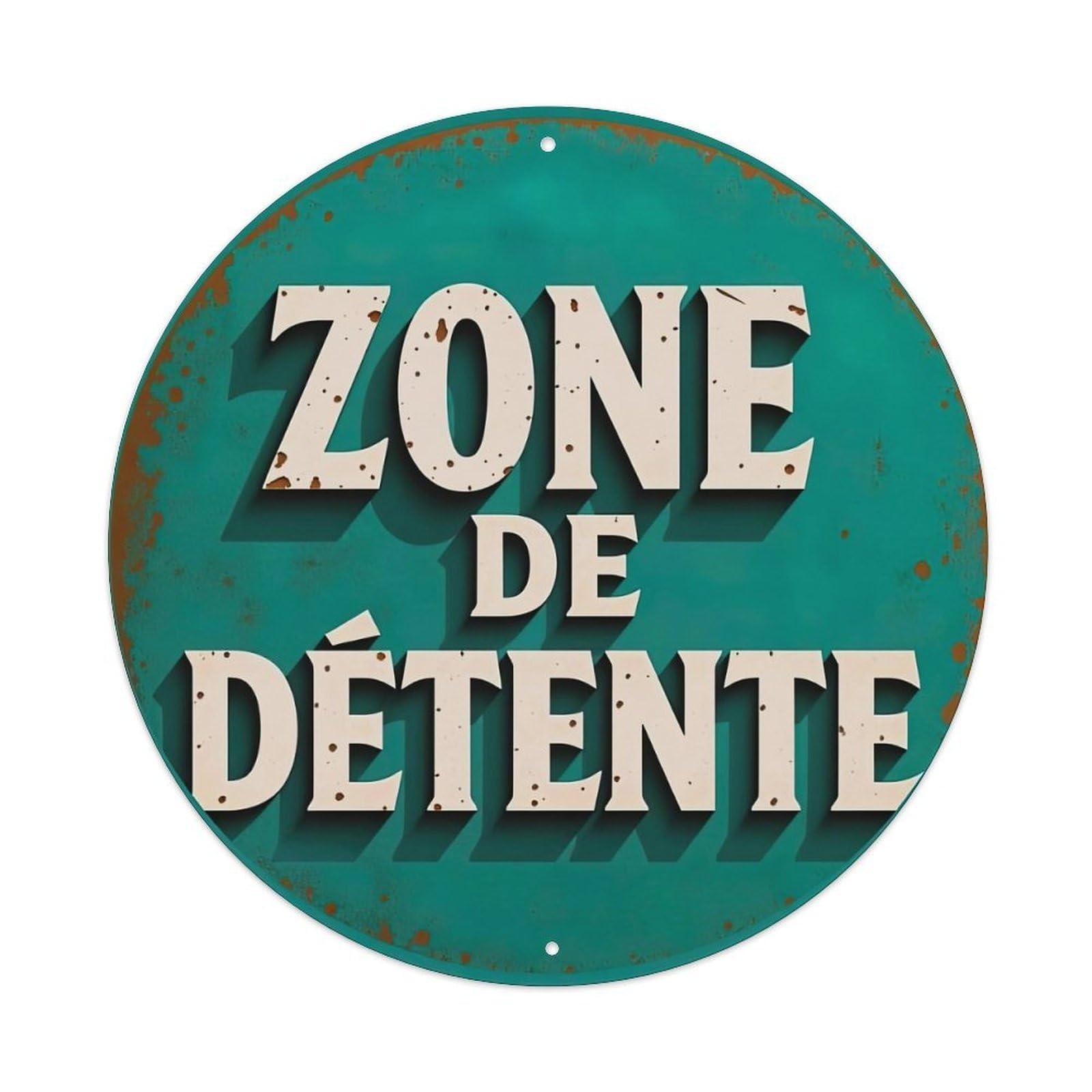 Relaxation Zone Metal Tin Sign
