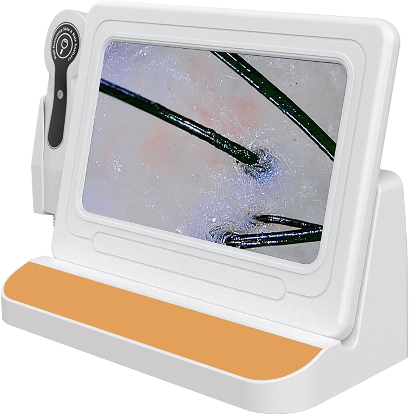 11 Inch Huiddiagnose-haaranalyseapparaat, Multifunctionele Hoofdhuiddetector, Oplaadbare Haarfollikelhuidanalysator, Digitale Huiddetector-vochttester, 50/200 Keer Vergroting