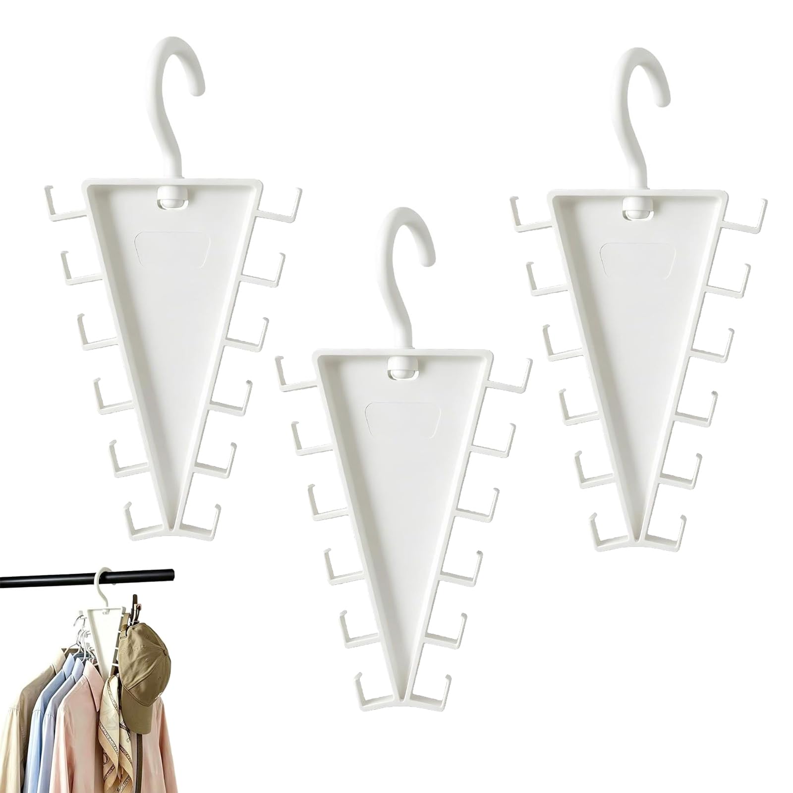 3pcs V-Shape Double-Sided Closet Organizer Hanger,Space Saving Hangers