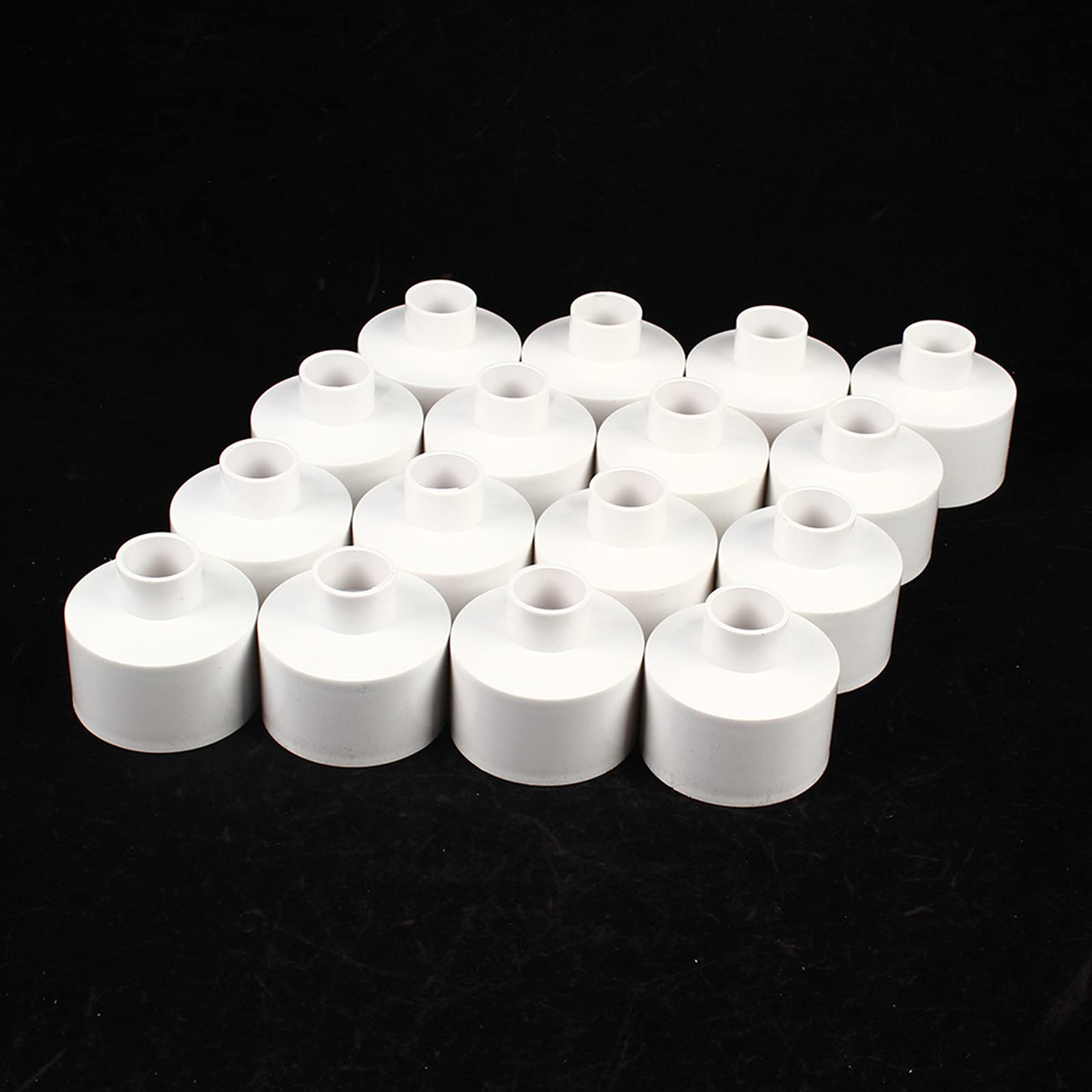 OUKANING Système de culture hydroponique à 2 étages, trou de plantation de 32 mm, système hydroponique PVC-U, kit hydroponique avec pompe à eau, support au sol (72 trous)