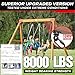 X-CUIRASS [Premium] Swing Hanger, 8000 LBS Capacity, Heavy Duty 10MM Solid Swing Set Hardware, Swing Hooks Screws Bolts with Quick Link, Swing Set Bracket for Porch, Playground, Concrete, Wooden