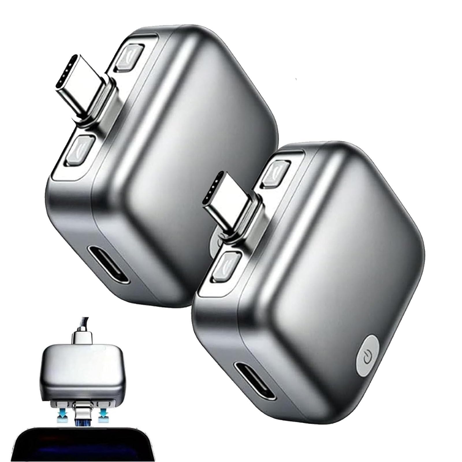 Caricabatterie intelligente Stop Charge, 140W, Spegnimento Automatico, Protezione Sovraccarico e Surriscaldamento, AI Full-Charge Disconnect, per Smartphone, Tablet e Dispositivi USB (2pcs)