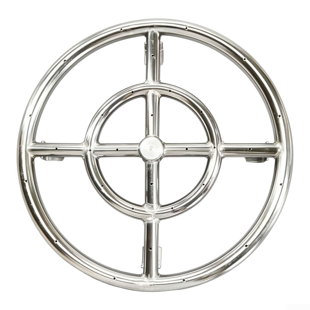 Edelstahl Gasfeuerring 30.5 cm Edelstahl Gasfeuer