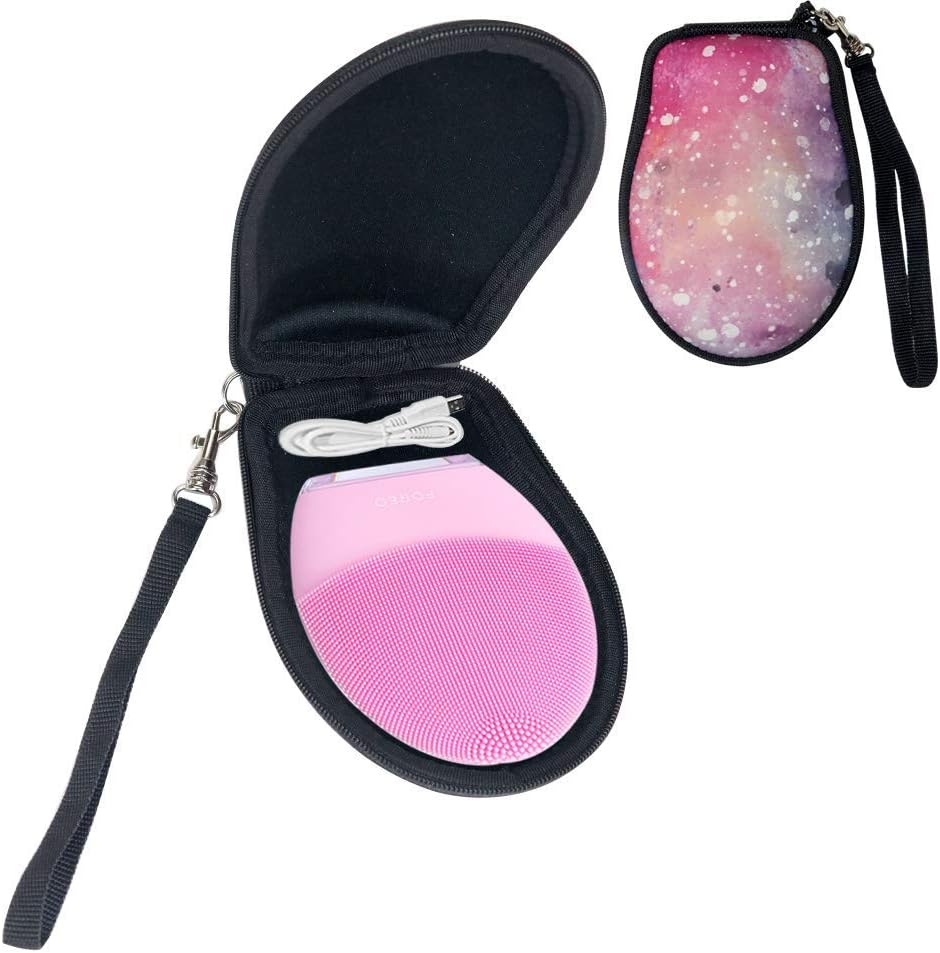 Brappo Carrying Case for Luna 2/3 Facial Brush, Water Resistant Material Shock Absorption Storage Hard Portable Travel Case Compatible with FOREO Luna 2/3 Facial Cleansing Brush (nebula)