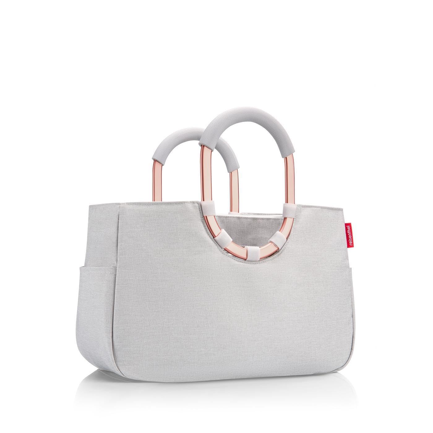 reisenthel Loopshopper M frame twist sky rose - Sac robuste avec compartiments pratiques en bouteilles PET recyclées - Élégance lors du shopping, beaucoup de fonctions incluses