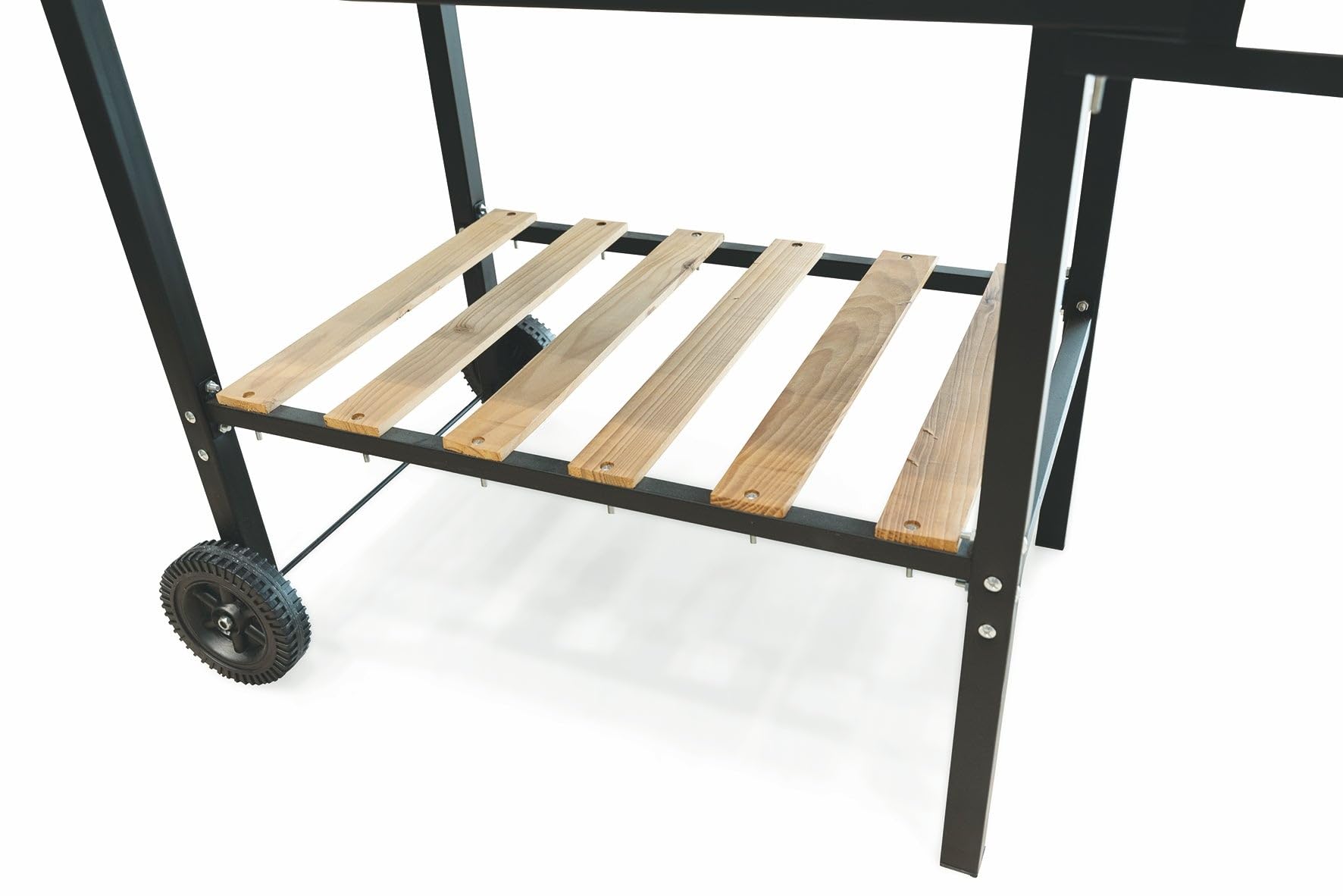 Galileo Barbecue con Ruote Rettangolare 126x56x87 cm Nero