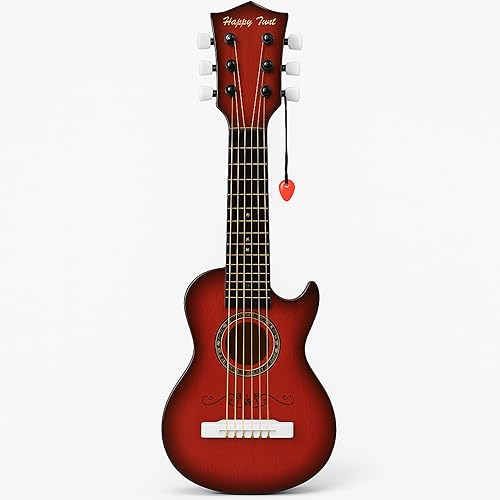 Guitarra acústica de 23 pulgadas, guitarra de juguete de 6 cuerdas para niños, cuerdas de acero realistas, primer instrumento musical para