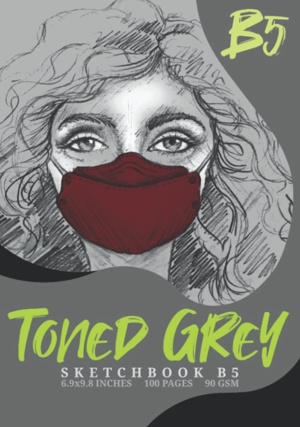 TONED GREY SKETCHBOOK B5: (6.9x9.8 inches) with multiple GREY toned surface, 80 pages, 90gsm paper thick, book bound. Affordable and functional!