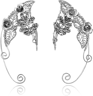 Elf Ear Cuffs Earrings for Women Elf Fairy Earrings Cuff Wrap Clip on Filigree Earrings for Halloween Costume Cosplay Jewelry