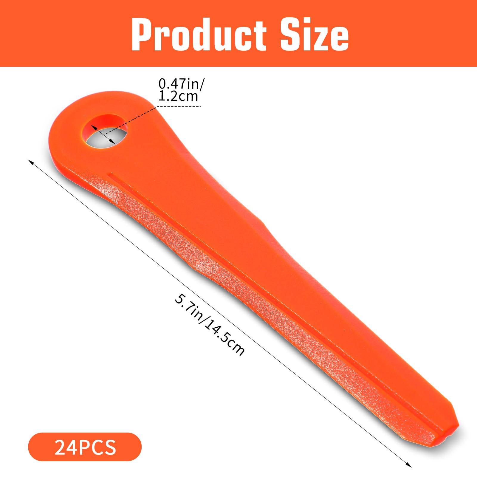 24 cuchillas de repuesto de plástico para cabezal de recortadora Stihl Polycut 6-2, 6-3, 7-3, 28-2, 48-2, 27-3, 47-3, compatible con 4002 007 1000