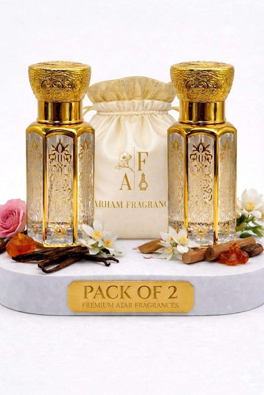 Attar Combo of Dubai Gold and Aseel, Long Lasting Perfume Oil for Unisex, 6ml Each, Pack of 2-image-34