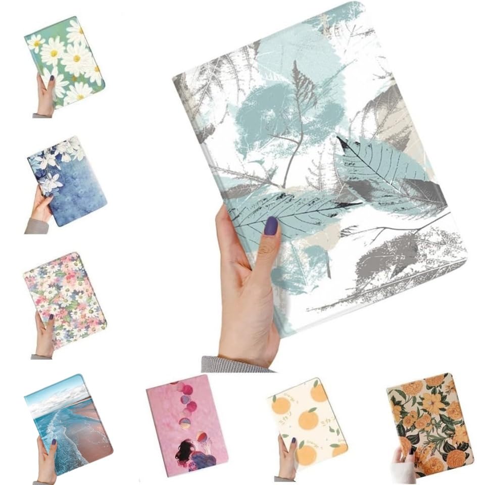 Floral Case for iPad Air 11 inch M3/M2, iPad Air 5th 4th Generation 10.9 inch Case Flower Pattern Cute Slim Cover with Pencil Holder Auto Sleep/Wake,
