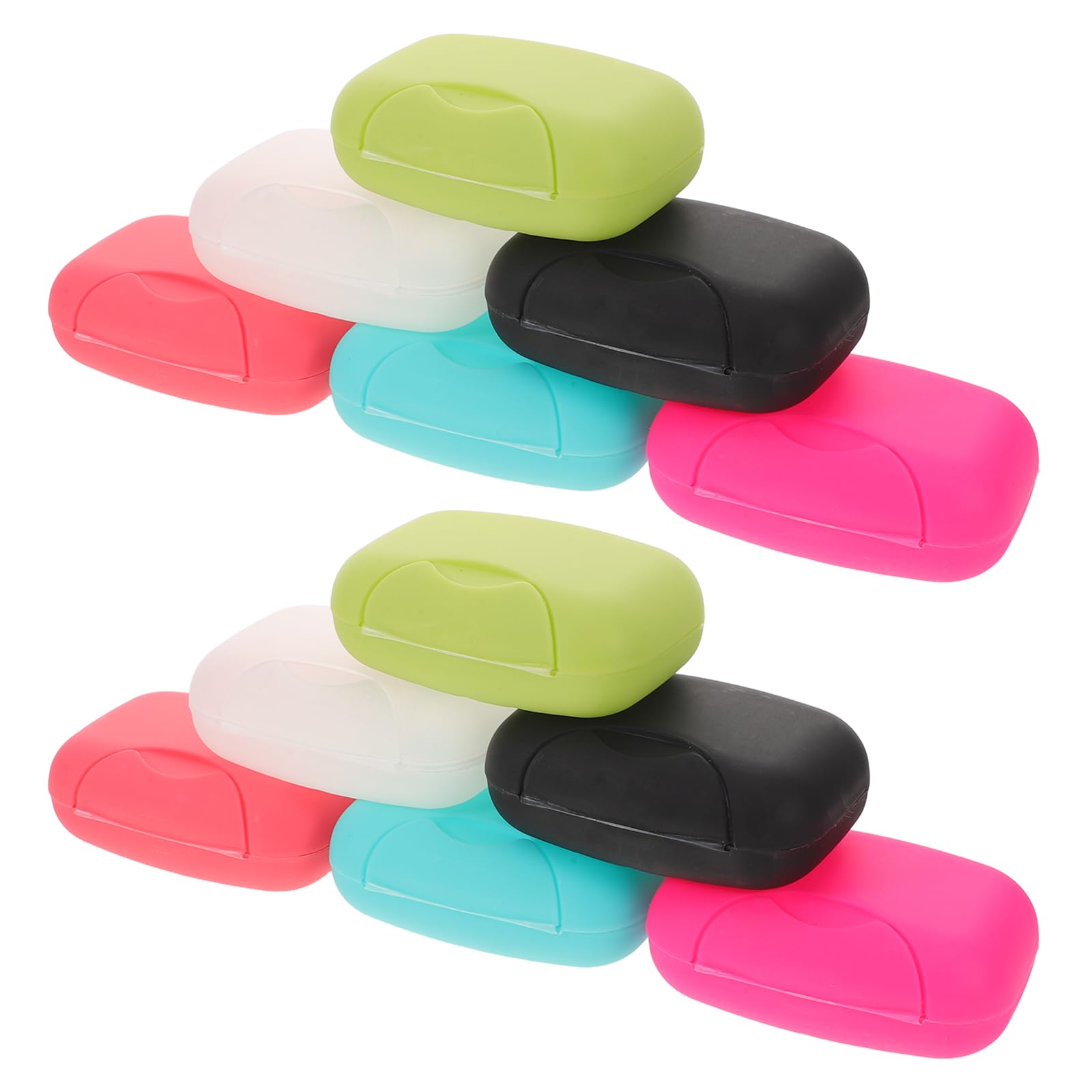 Jabonera de Viaje Portátil de Plástico Resistente, a Prueba de Fugas con Tapa Hermética, Tamaño Grande en Colores Variados, Adecuado para Camping, Senderismo y Uso en Baño