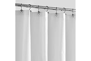 ALYVIA SPRING Extra Long Fabric Shower Curtain Liner Waterproof 72x84