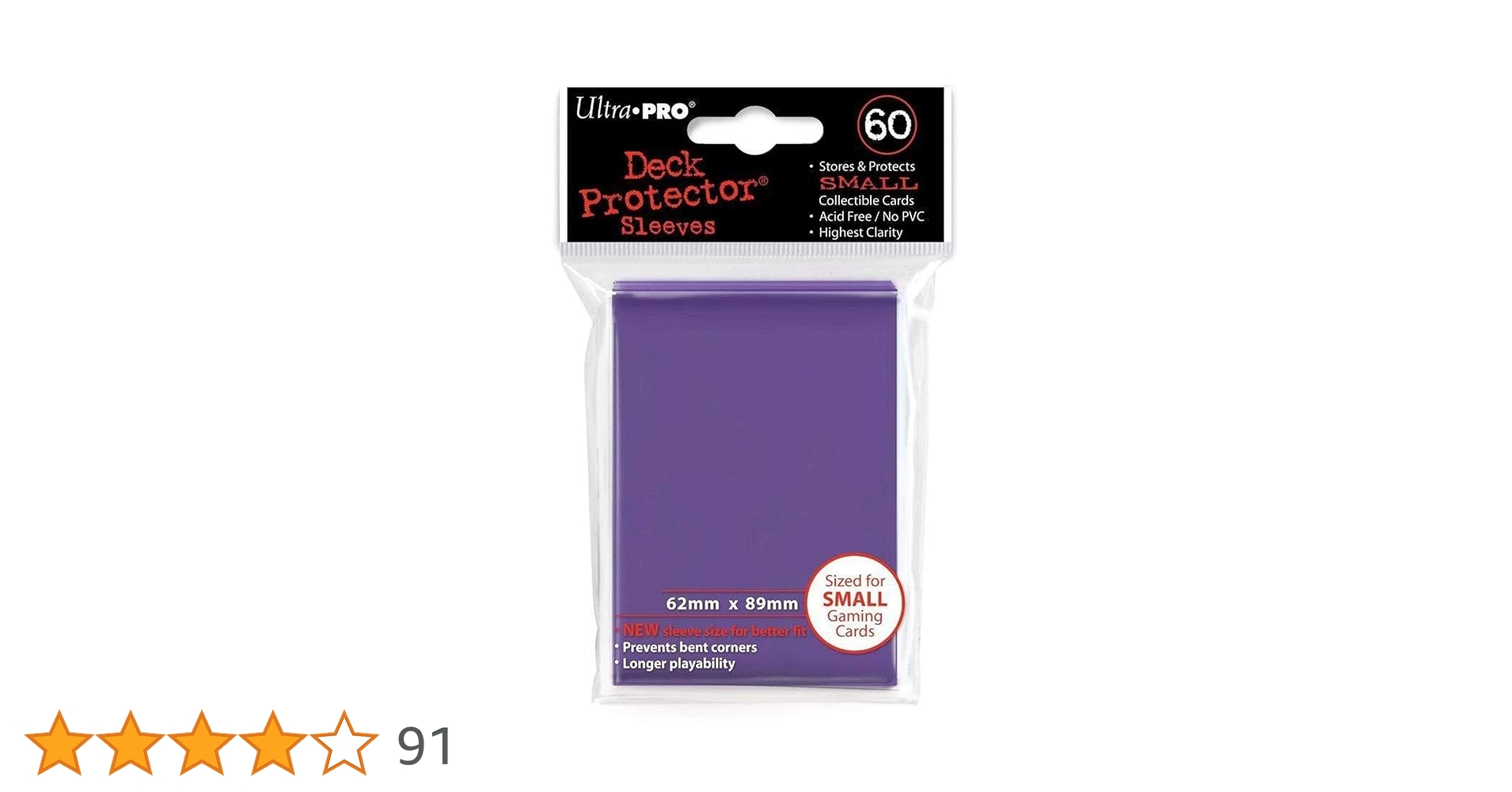 Amazon | UltraPro デックプロテクターソリッド スリーブ 紫パープル