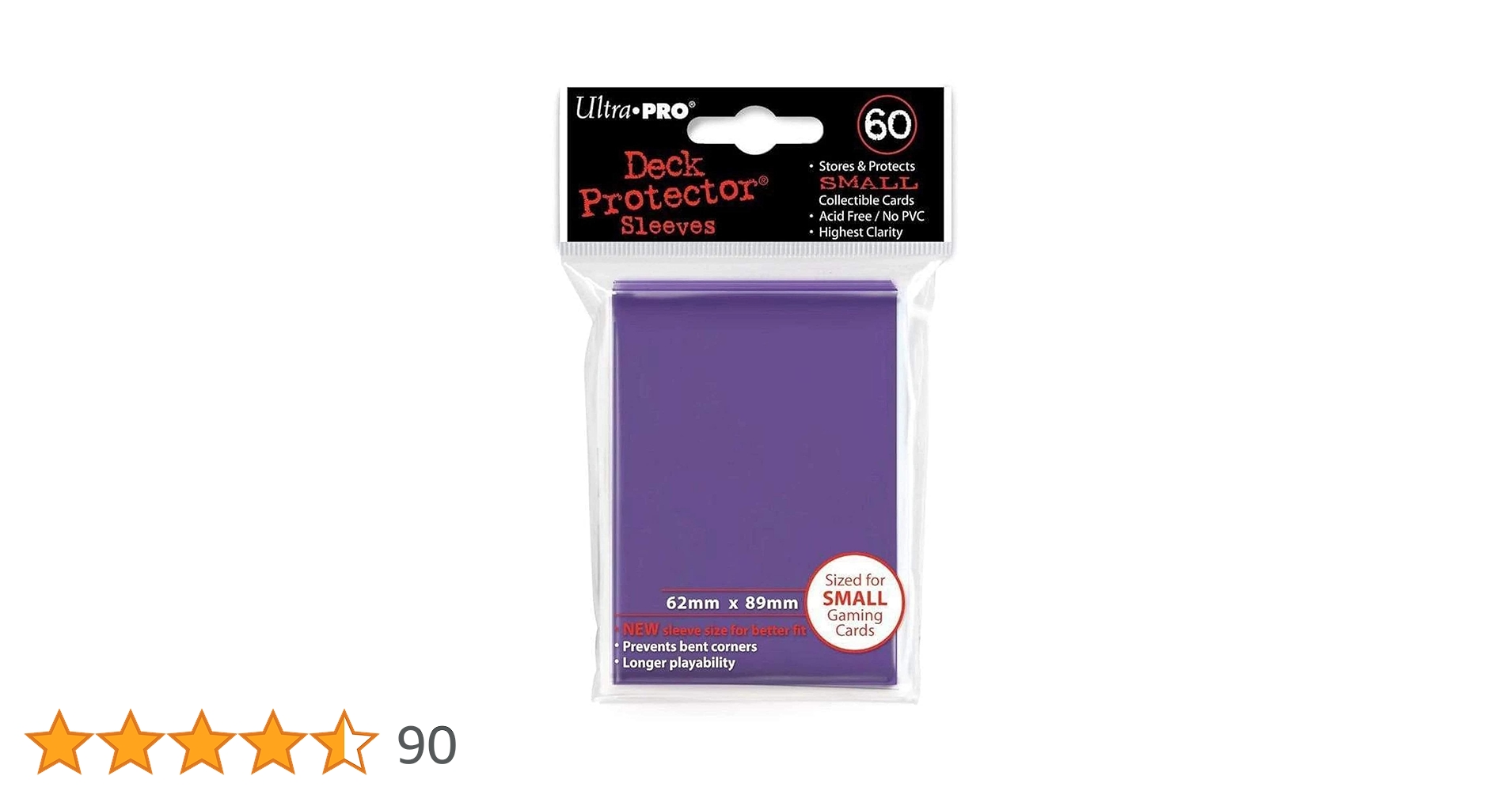 Amazon | UltraPro デックプロテクターソリッド スリーブ 紫パープル