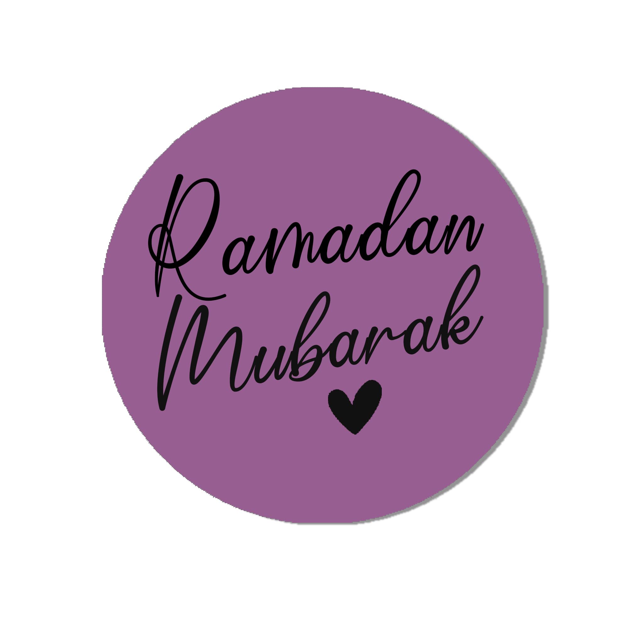Treasured Forever Purple Ramadan Mubarak - Eid Muslim Celebration Sticker 24 Sticker (45Mm)