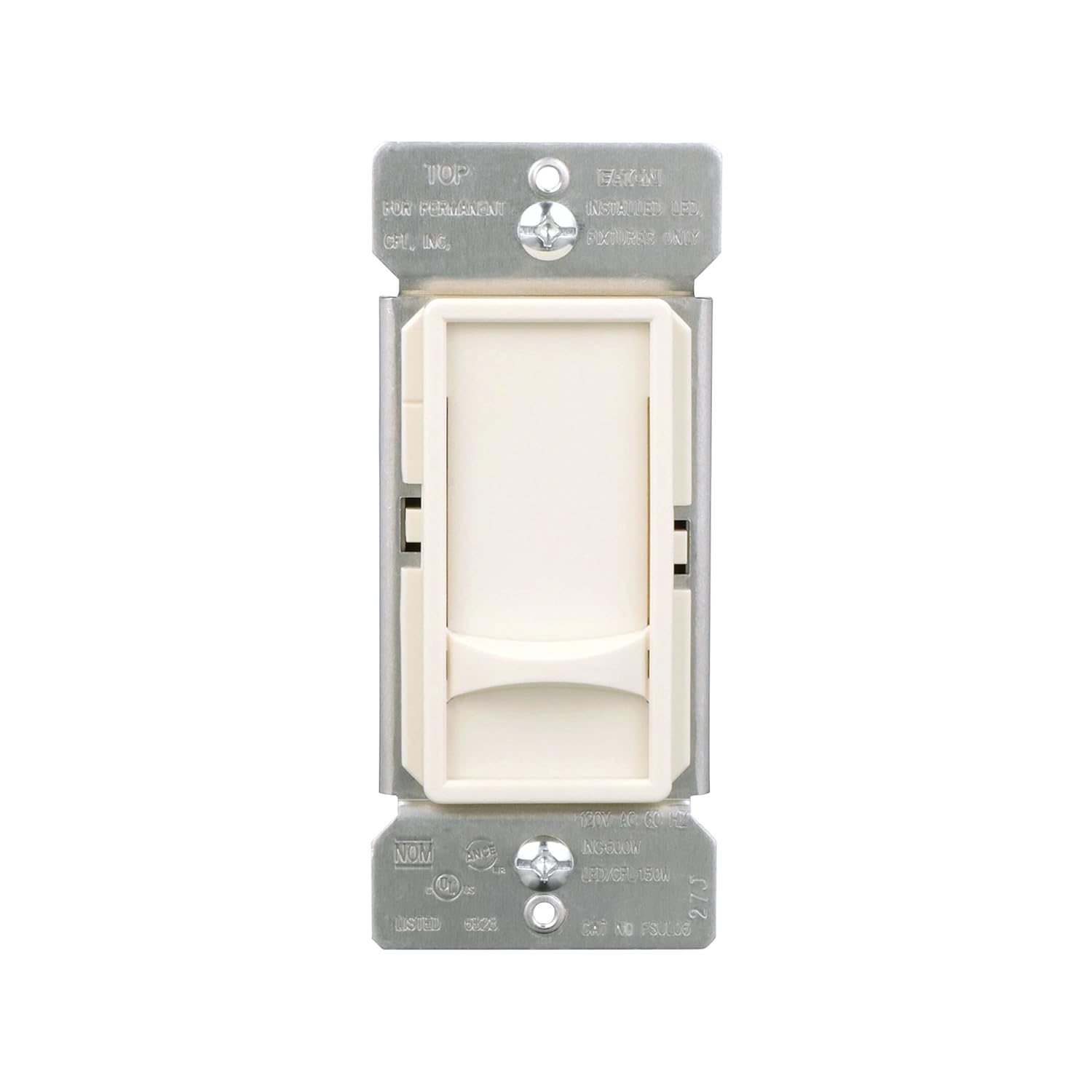 Eaton Universal Full Slide Dimmer 120V, Light Almond