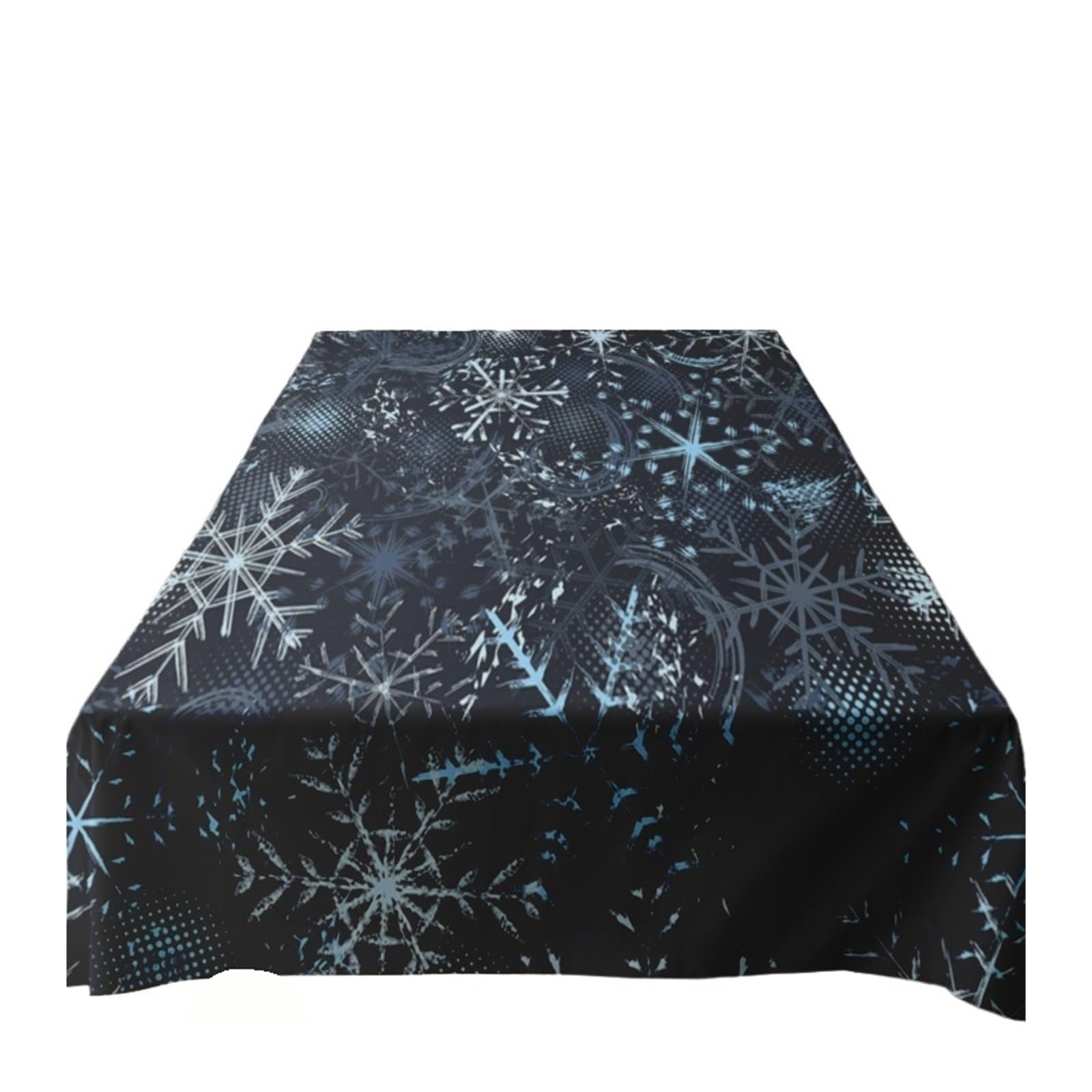 Nodrest 1PC Blue Leaves Printed Tablecloth For Dining Room Decor Soft Non-Slip Material With Spandex Fabric Resistant Washab(160X260CM)