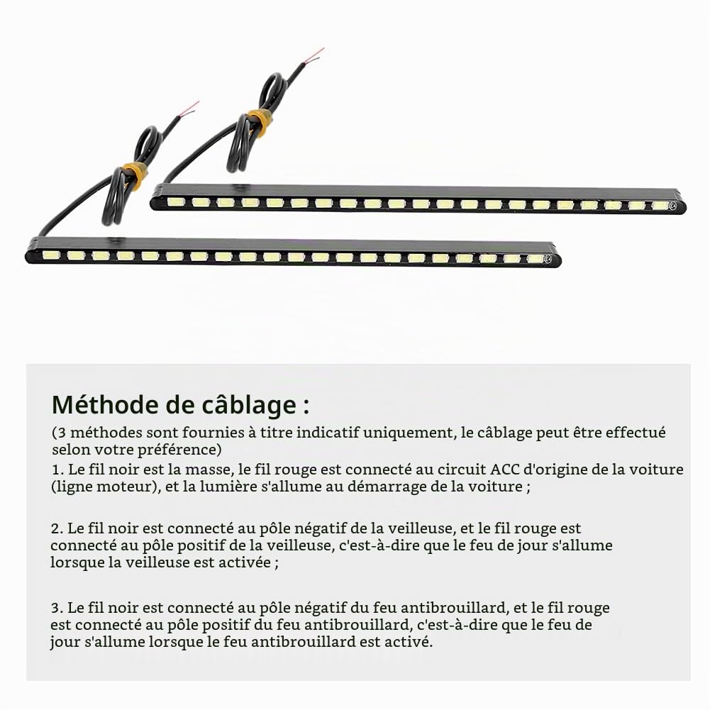 Feux Diurnes, Yctze Feux Diurnes étanches 5630 Haute Luminosité LED DRL Lampe de Modification de Voiture(21LED) pour feux jour led voiture feux jour led voiture feux de jour led voiture feux de jour l